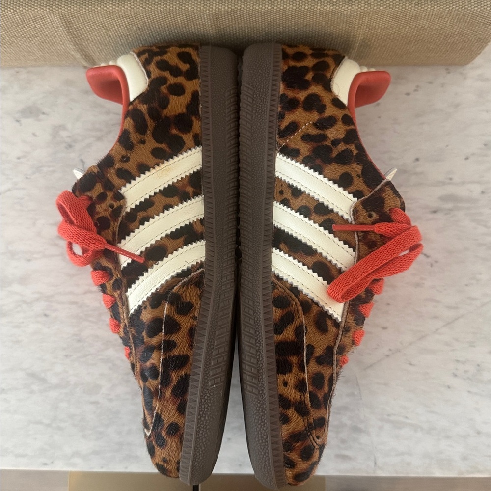 Adidas Samba OG leopard cheetah animal-print striped trainers- size M4/W5 - Picture 7 of 10